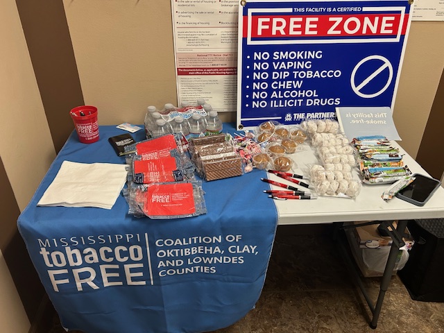 Tobacco Free display table