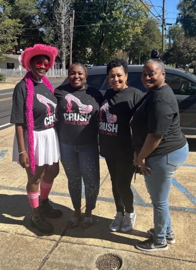 Group photo for breast cancer awareness